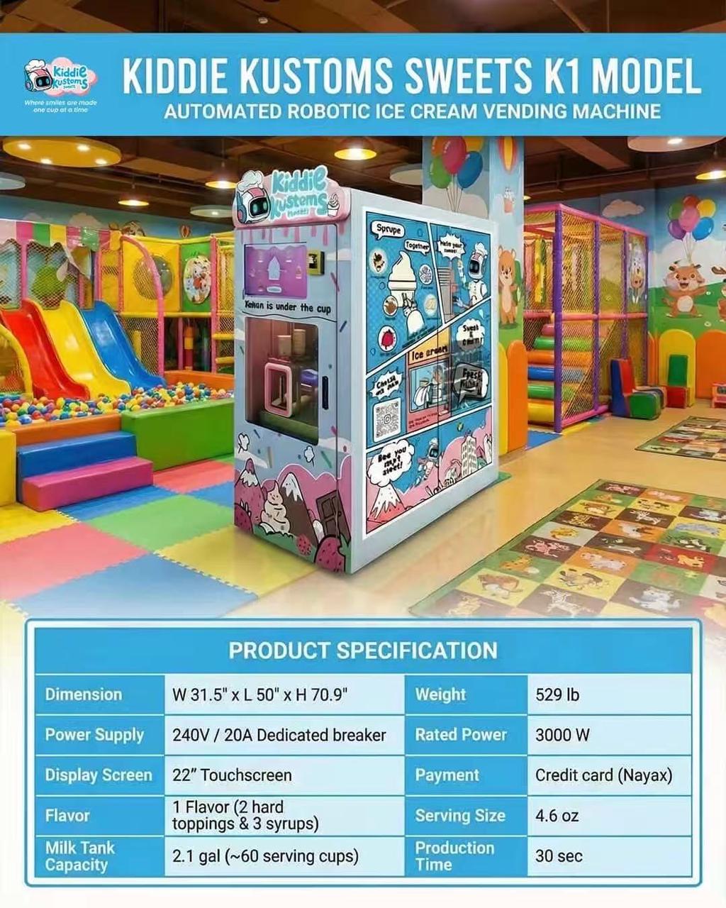 Robotic Soft Serve Kiosk: Smart Self‑Serve Dessert for Families